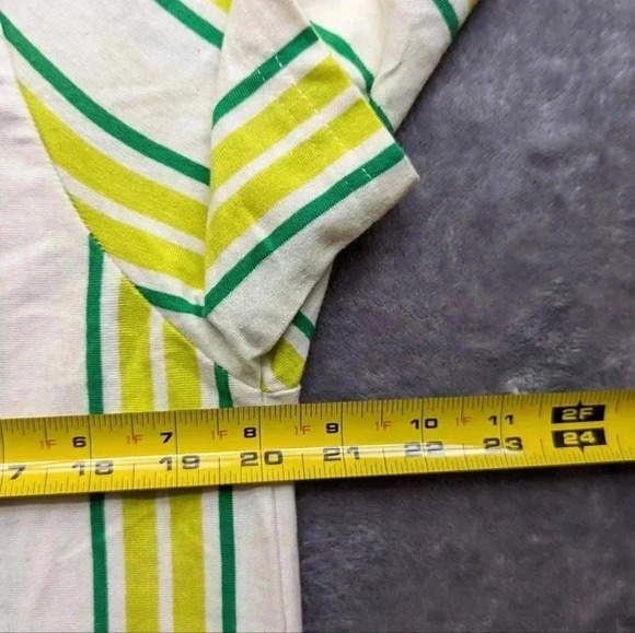 VSTR Premium Jamaica Shirt Mens Medium Short Sleeve Cotton Green Yellow - Picture 6 of 11